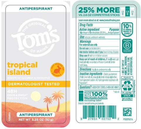 Toms of MaineTropical Island packaging