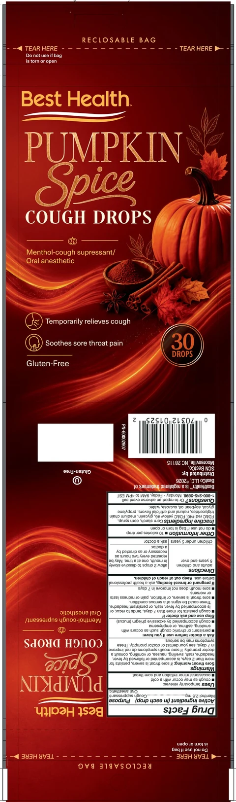 Best Health Pumpkin Spice Cough Drops 포장
