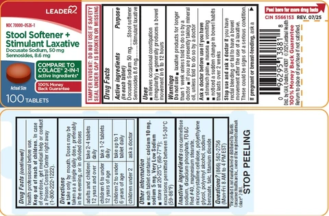 Stool Softener plus Stimulant Laxative packaging