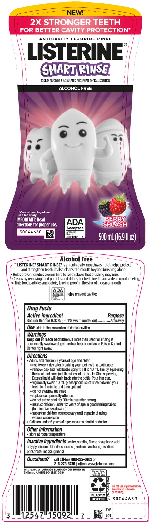 Listerine Smart Rinse Berry Splash packaging