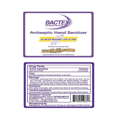 BACTEX Antiseptic Hand Sanitizer 포장
