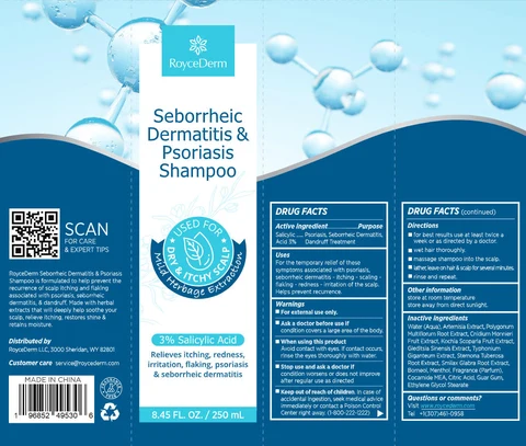 RoyceDerm Seborrheic Dermatitis and Psoriasis shampoo. 포장