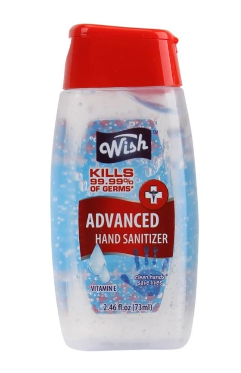 Wish advanced hand sanitizerVit E packaging