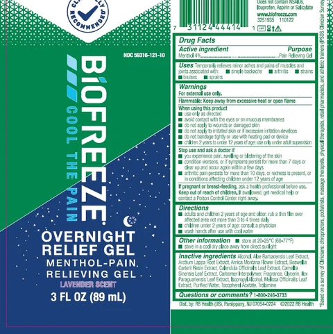 Biofreeze Overnight Gel 포장