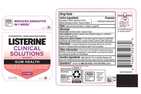 Listerine Clinical Solutions Gum Health Icy Mint packaging