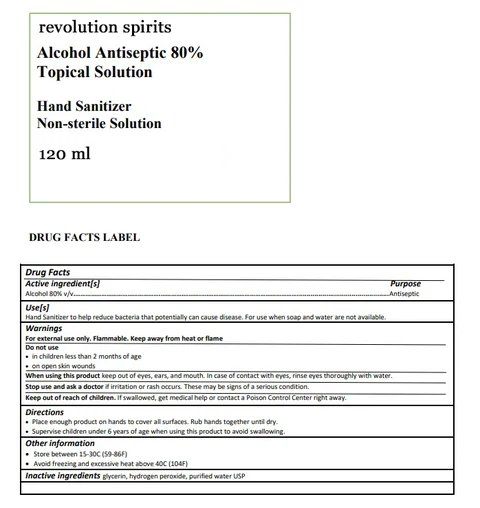 Revolution Spirits Hand Sanitizer packaging