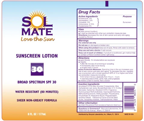 SolmateSunscreen Broad Spectrum SPF 30 packaging