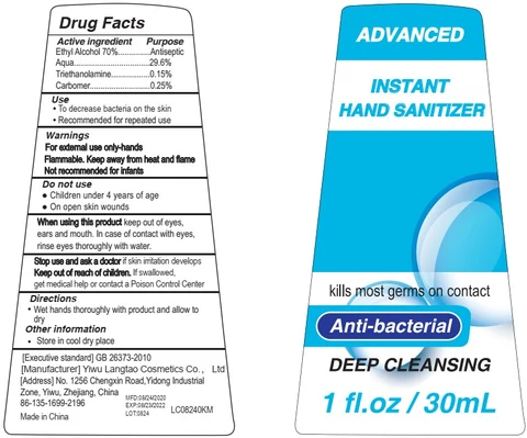 INSTANT HAND SANITIZER packaging