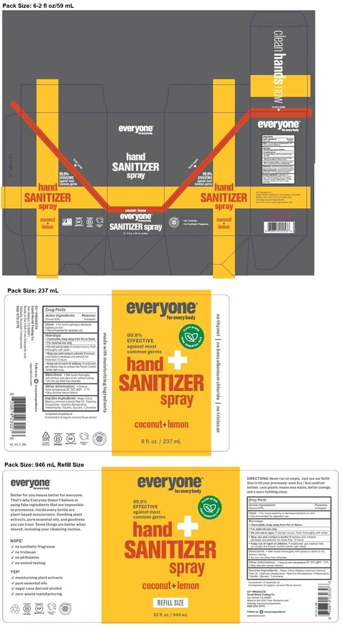 everyone Hand SanitizerCoconut Lemon packaging