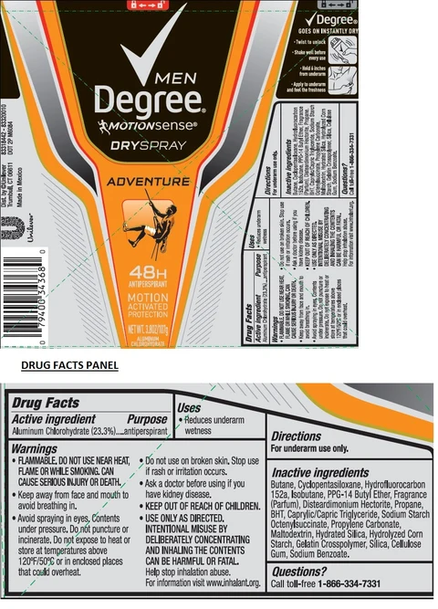 Degree Adventure Antiperspirant 포장