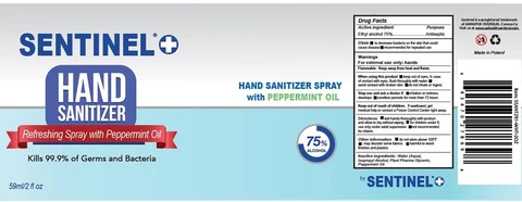 SENTINEL HAND SANITIZER 포장