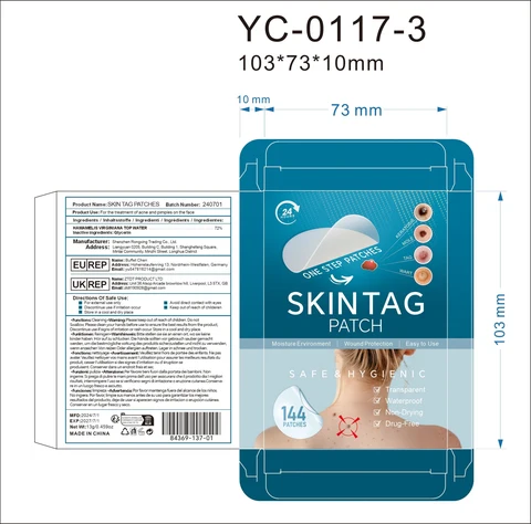 Skin tag patches packaging