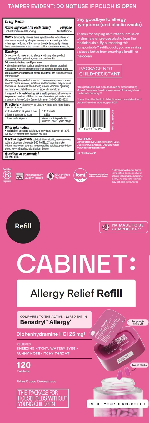 Cabinet Allergy Relief Refill Diphenhydramine HCI 포장