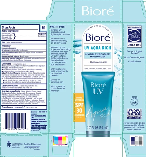 Biore Aqua Rich UV 포장