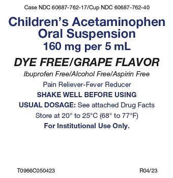 Childrens Acetaminophen Oral Suspension packaging