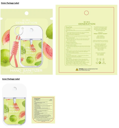 BCBG GENERATION Hand Sanitizer FRESH GUAVA SCENT 포장