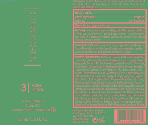 Acne LotionSulfur Sulfur packaging