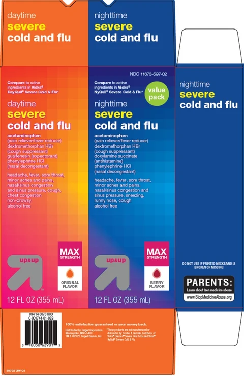 Daytime Severe and Nighttime Severe cold and flu 포장