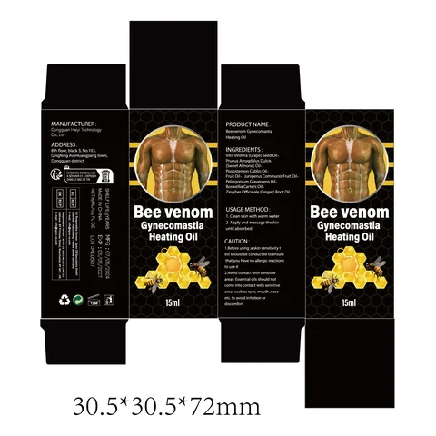 Bee venom Gynecomastia Heating Oil 포장