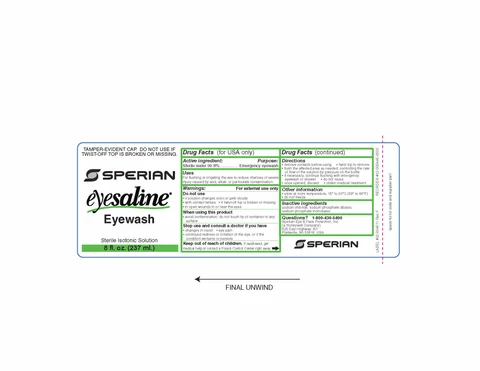 Sperian Eyesaline Eyewash packaging