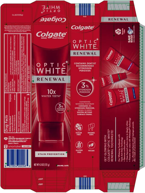 Colgate Optic White Stain Prevention 포장