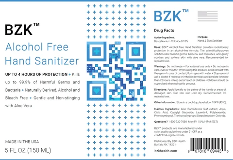 BZK Alcohol Free Hand Sanitizer 포장