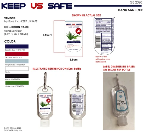 KEEP US SAFE HAND SANITIZER 포장