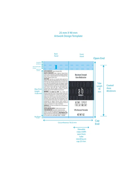 AB Skincare Acne Spot Treatment 포장