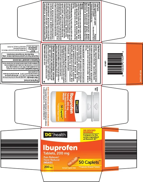dg health ibuprofen packaging