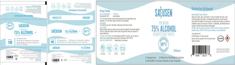 Salusen 75%Alcohol Wipes 포장