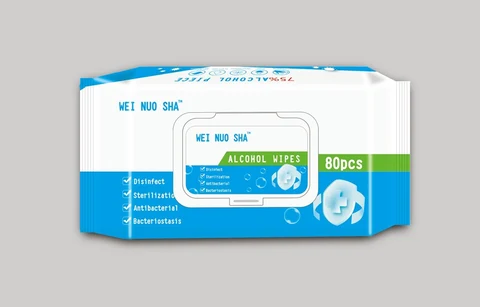 Alcohol Formula Sanitizing Hand Wipes 포장
