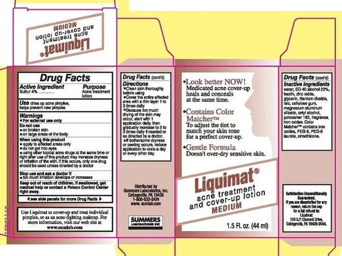 LIQUIMATACNE TREATMENT AND COVER-UP packaging