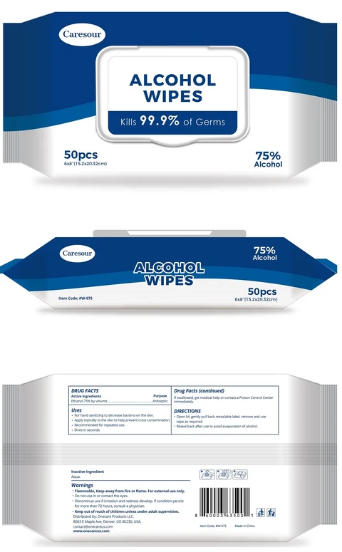Caresour Alcohol Wipes 포장