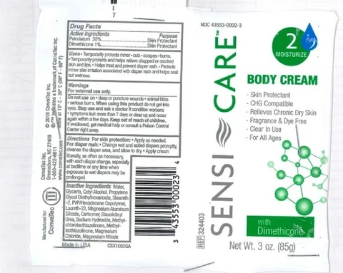 Sensi Care Body Cream 포장