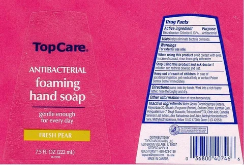 TOPCAREANTIBACTERIAL FOAMING HAND FRESH PEAR 포장