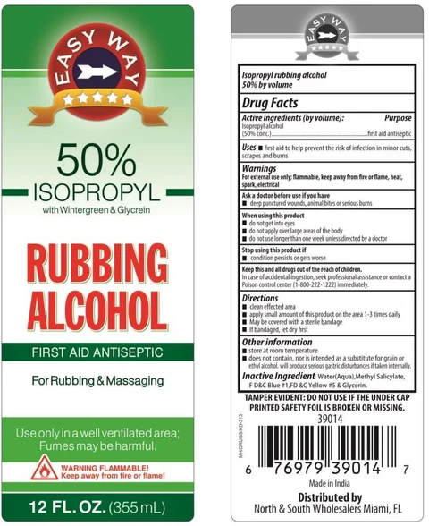 Isopropyl Rubbing Alcohol 50% with Wintergreen and Glycerin 포장