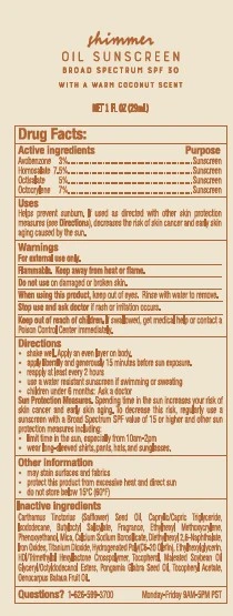 TRADER JOES SHIMMER SUNSCREENBROAD SPECTRUM SPF 30 포장