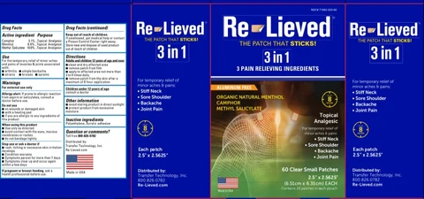 Re-Lieved 3 in 1 Patch 포장