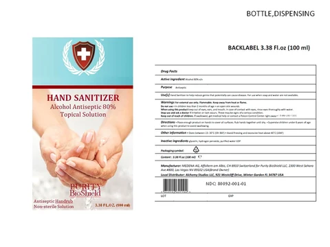 Hand Sanitizer packaging