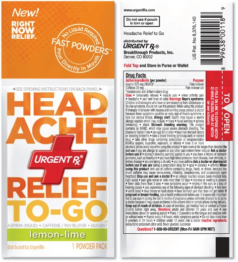 Headache Relief to Go packaging