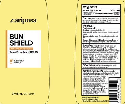 SPF 30 Mineral Sunscreen Cariposa 포장