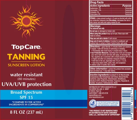 Tanning Sunscreen SPF 15 packaging