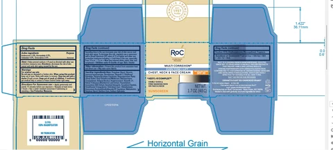 ROC MULTI CORREXION - EVEN TONE AND LIFT - 5-In-1 Chest, Neck, and Face Cream Sunscreen - Broad Spectrum SPF 30 포장