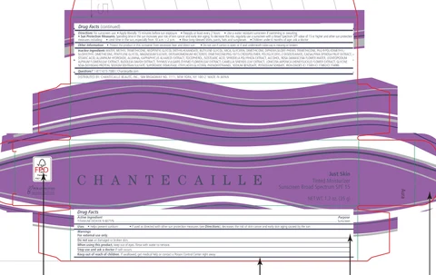 Chantecaille Just Skin Tinted Moisturizer Sunscreen Broad Spectrum SPF 15 Aura 포장