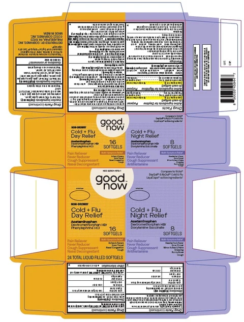 Cold and Flu Non Drowsy Day Relief and Night Relief 포장