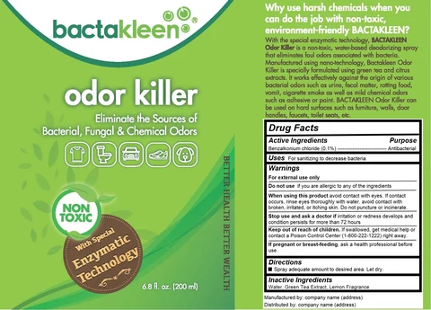 BACTAKLEEN ODOR KILLER 포장