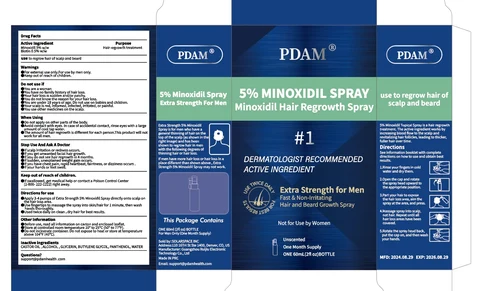 5% Minoxidil Hair Regrowth Sprays With Biotin 포장