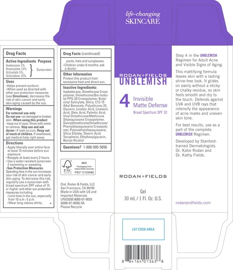 UNBLEMISH Invisible Matte Defense 포장
