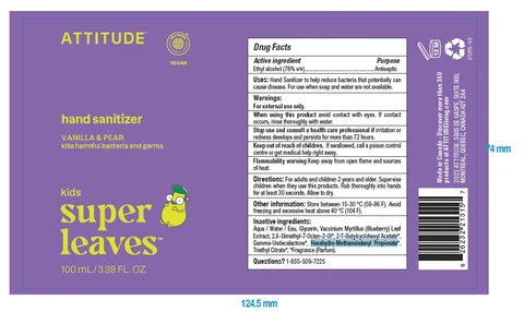 ATTITUDE Little leaves Hand Sanitizer Vanilla and Pear 포장