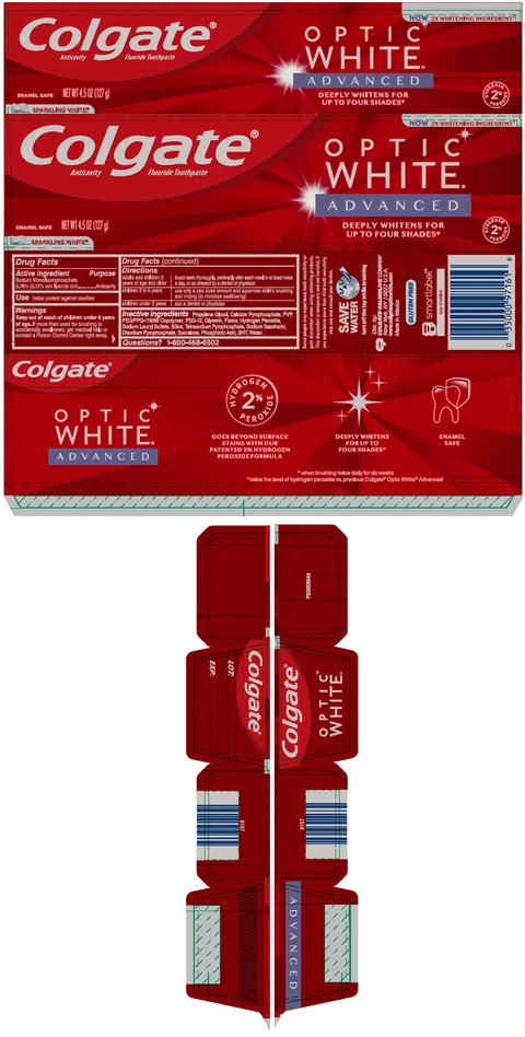 Colgate Optic White Advanced Sparkling White 포장